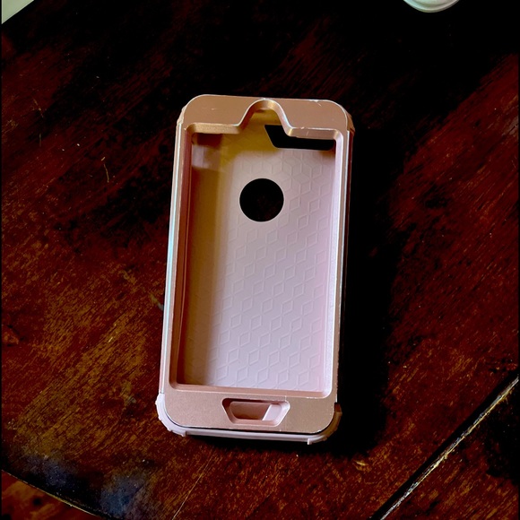 Apple I phone 7 phone case pink with glitter back used but still like new cond - Picture 1 of 4